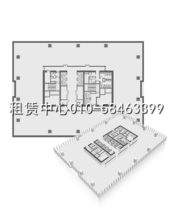 英皇集团中心标准层平面图